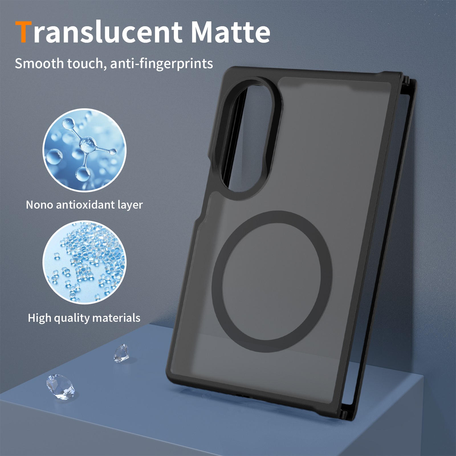 For Samsung Galaxy Z Fold8 Ultra Mag Safe Case Matte Shockproof Screen Protector