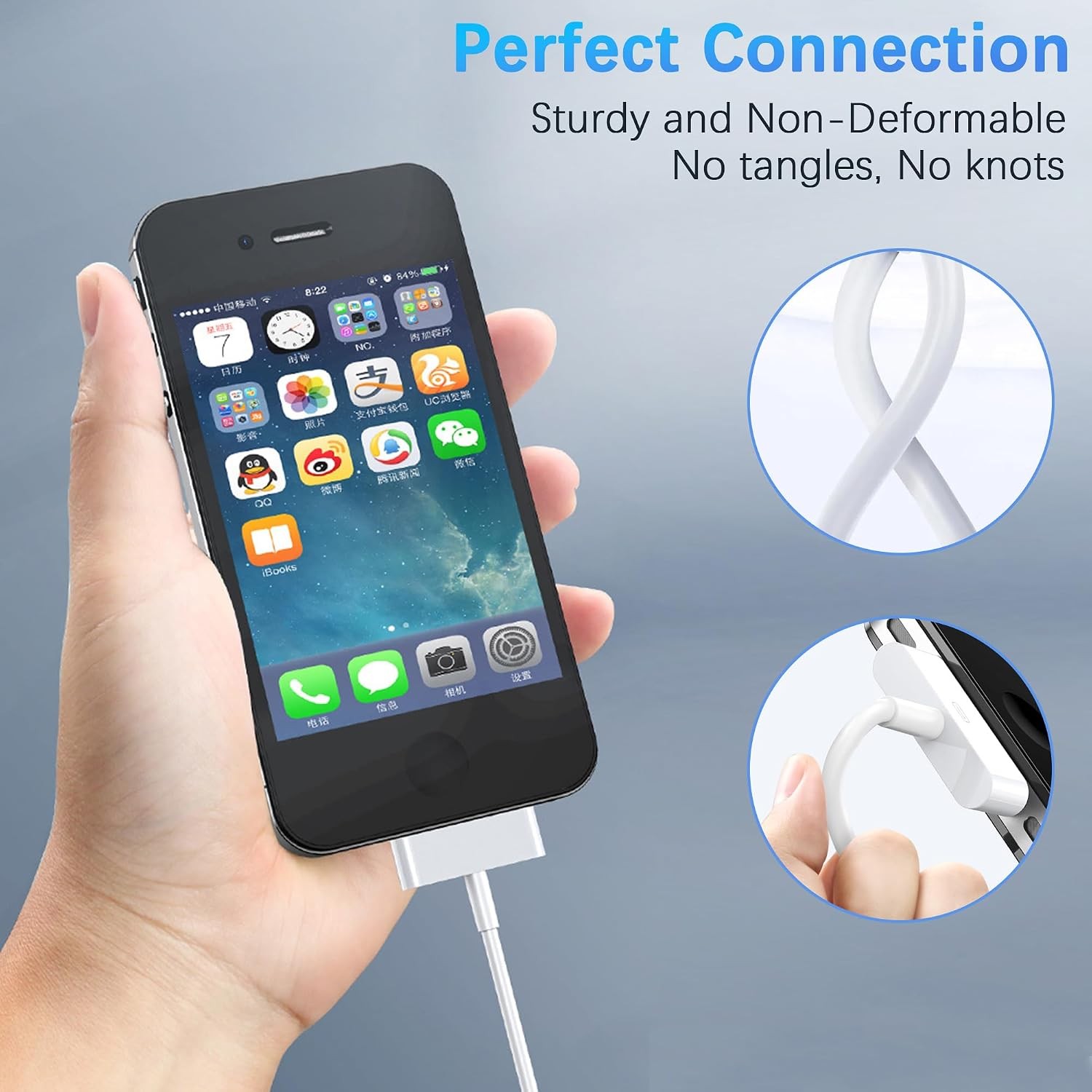 30-Pin To USB C Adapter Charging Data Sync Cable for IPhone 4 4S 3GS IPad 3 Lot