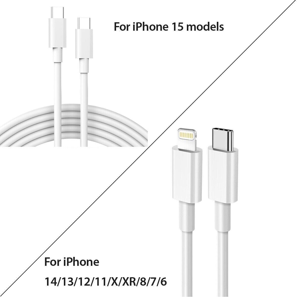 Original USB-C Fast Charger For iPhone 16 15 14 13 12 Pro Max XS 8 Type C Cable