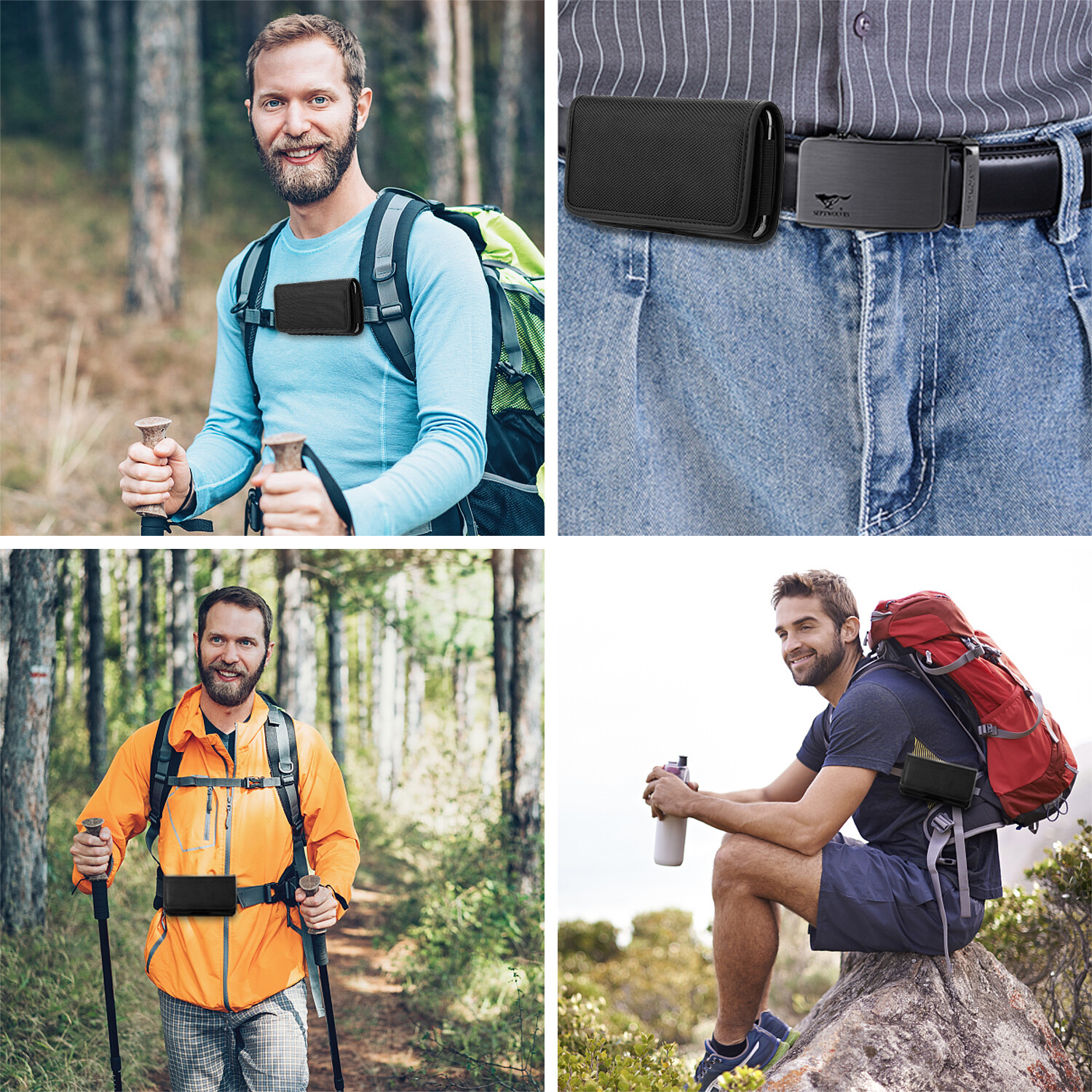 Oxford Cell Phone Waist Belt Clip Holster Loop Bag Pouch Card Holder Case​ Cover