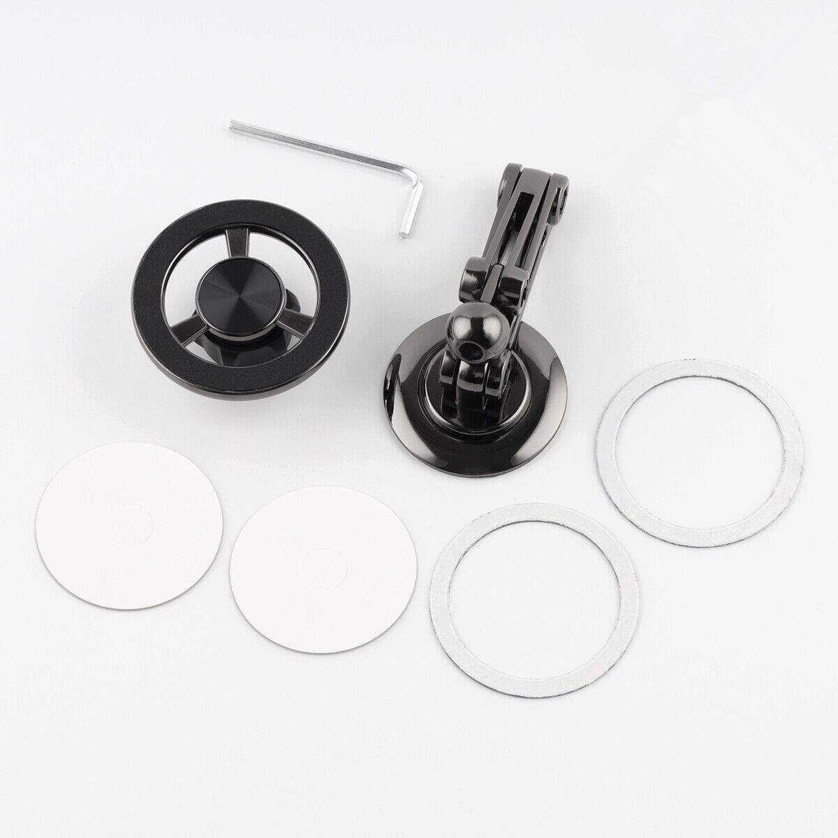 Black/Silver 360° Magnetic Car Phone Holder Mount Strong Magnet Suction Stand