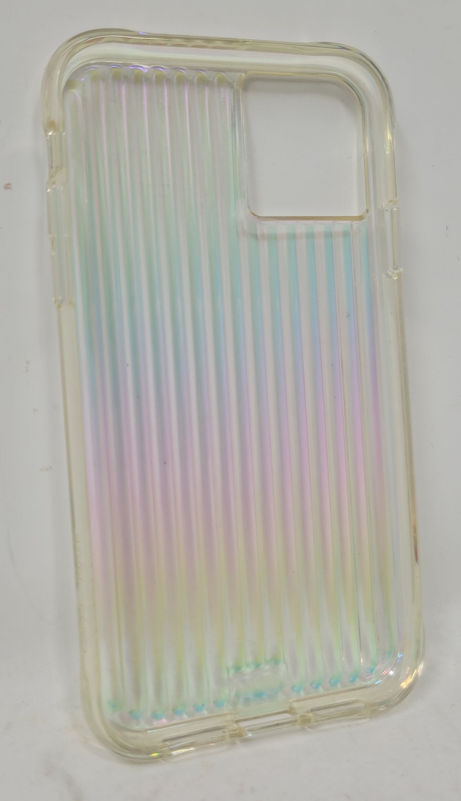 Case-Mate Case for Apple iPhone 11, Tough Groove, Clear Iridescent