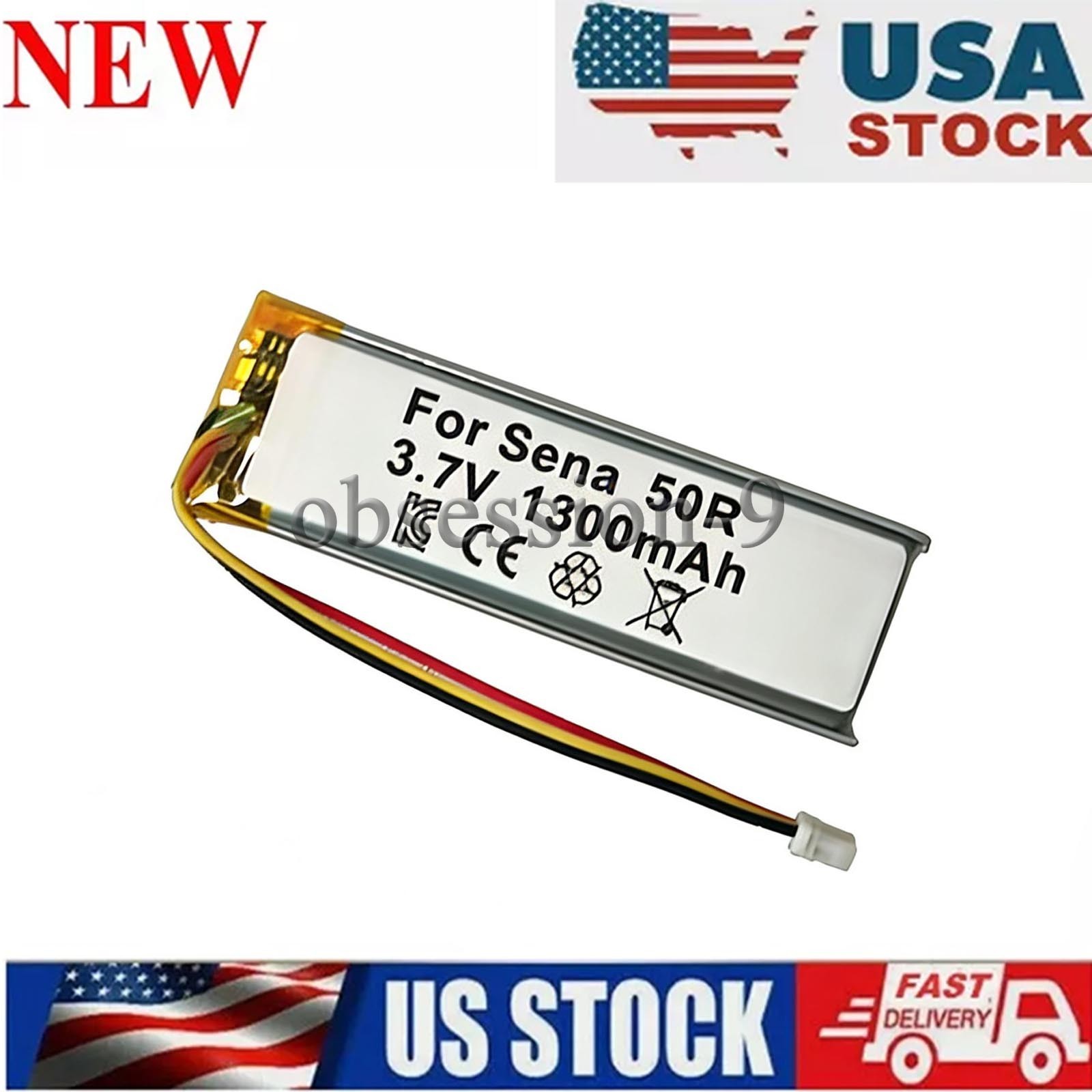3.7V 1300mAh new Replacement Li-ion Battery SENA 50R for SENA 50R USA