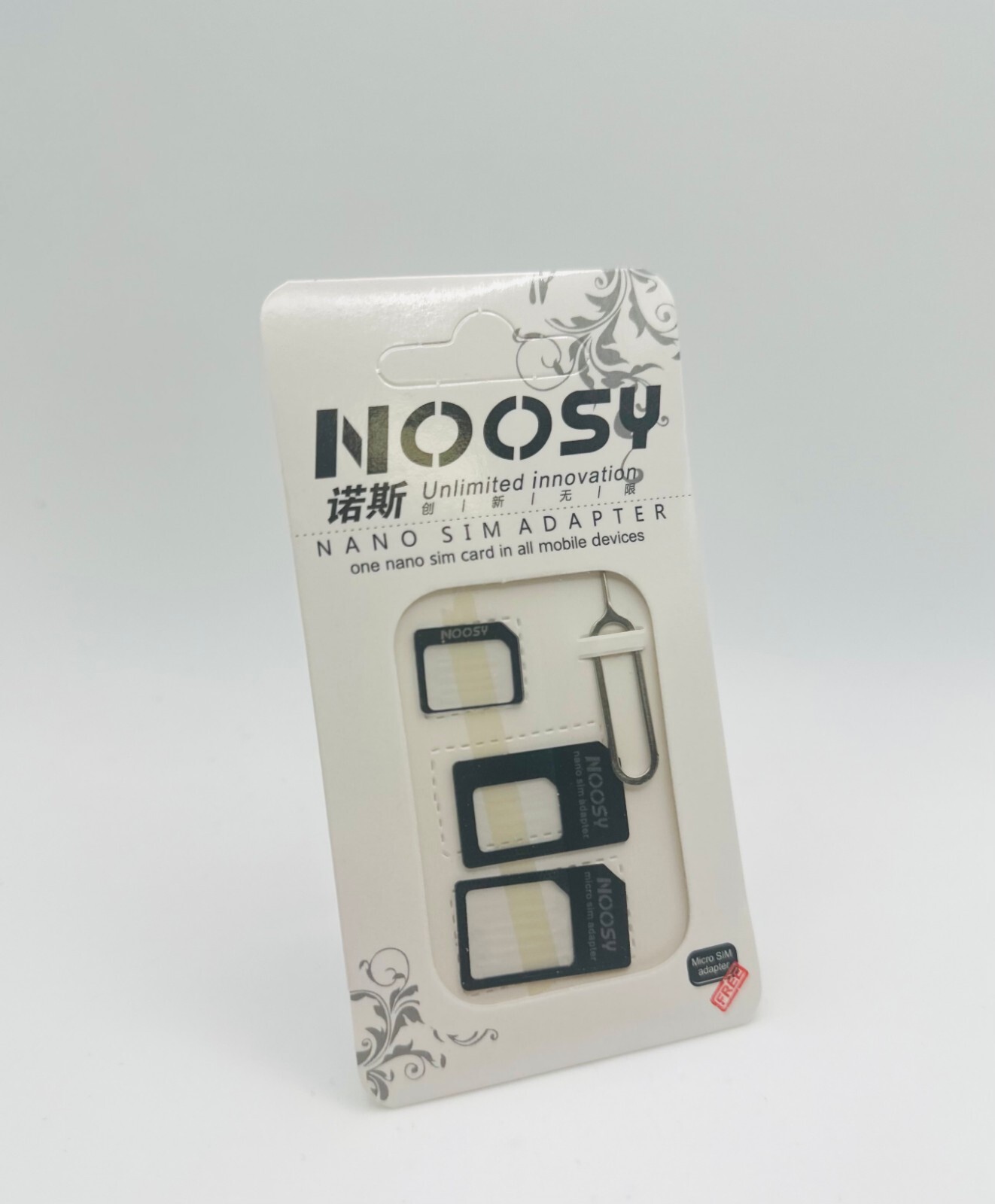 Noosy SIM Card Adapter Nano Micro Standard Converter Kit with SIM Tray Ejector