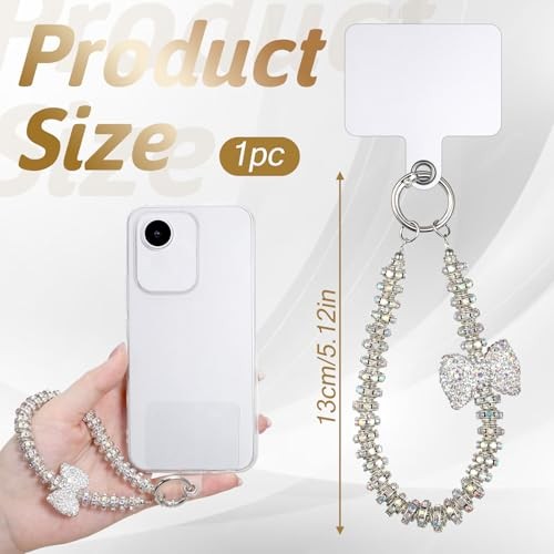 Luxury Diamond Phone Wrist Strap Beaded Cellphone Lanyard with Tether Tab