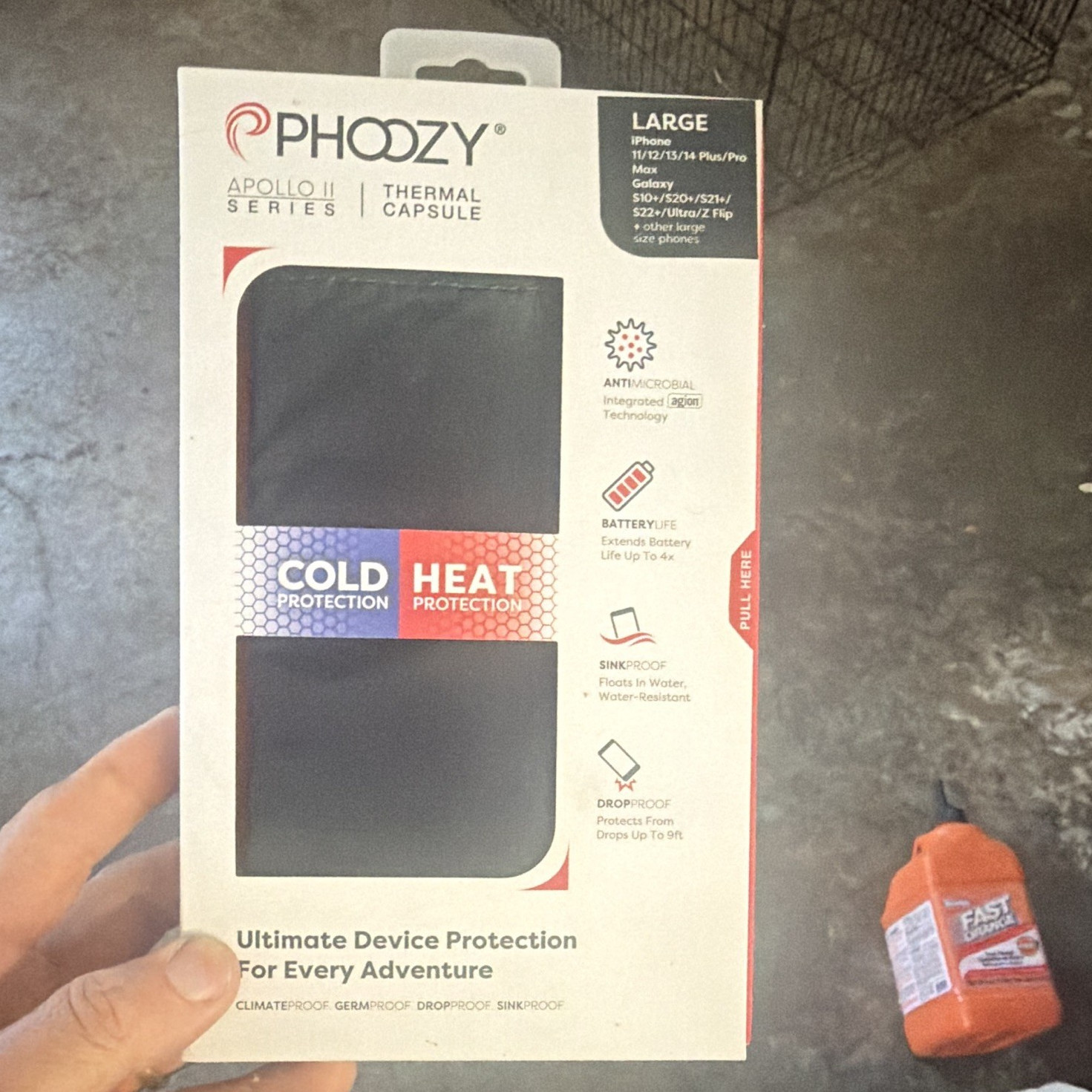 Phoozy Apollo II Series Large Phone Pouch Pouch Black Shockproof Water-Resistant
