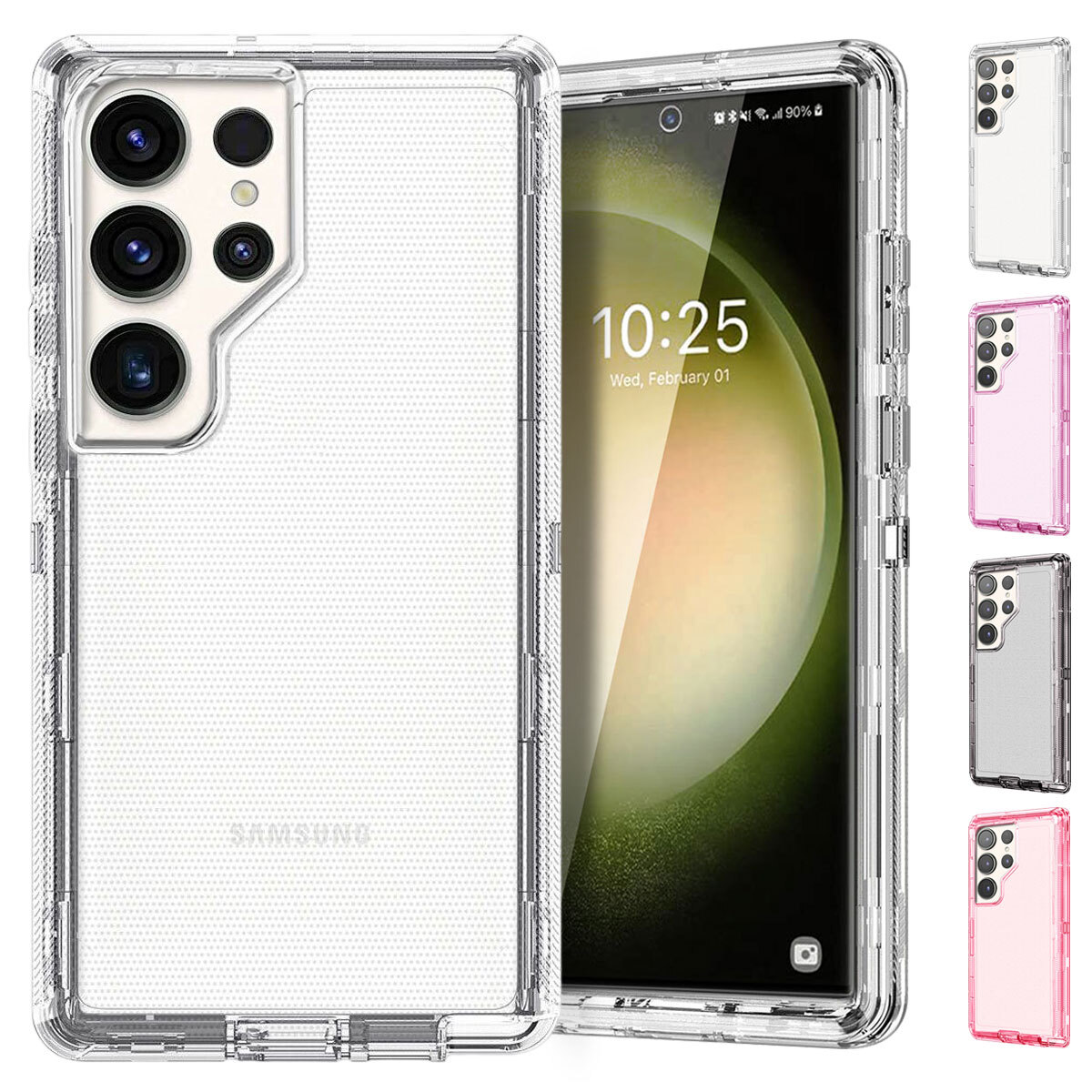 For Samsung Galaxy S23 S22 S21 S20 Ultra Case Shockproof Hybrid Hard Clear Cover