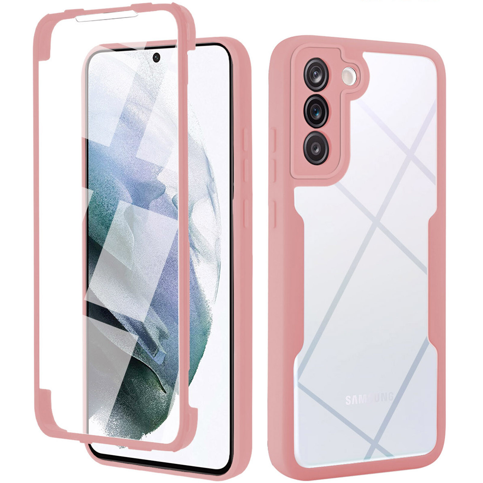For Samsung Galaxy S24 Ultra S23 S22 S21 Full Body Clear Case Screen Protector