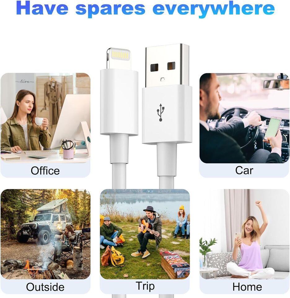 USB Fast Charger Cable Cord For iPhone 14 13 12 11 Pro Max XR SE XS X 8 7 6s Lot
