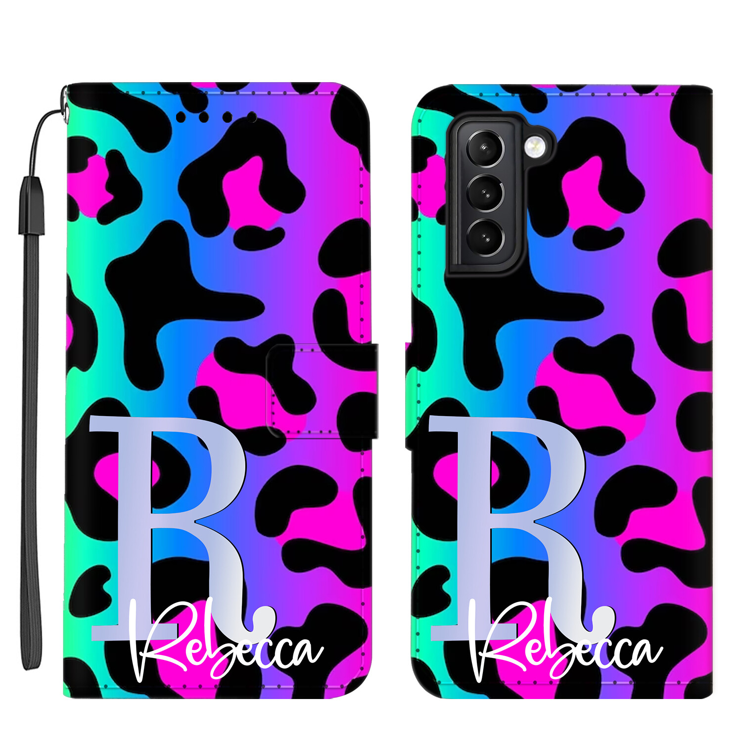 Personalised Leather TPU Phone Case Cover For Samsung Galaxy S24 S23 A15 A55 A35