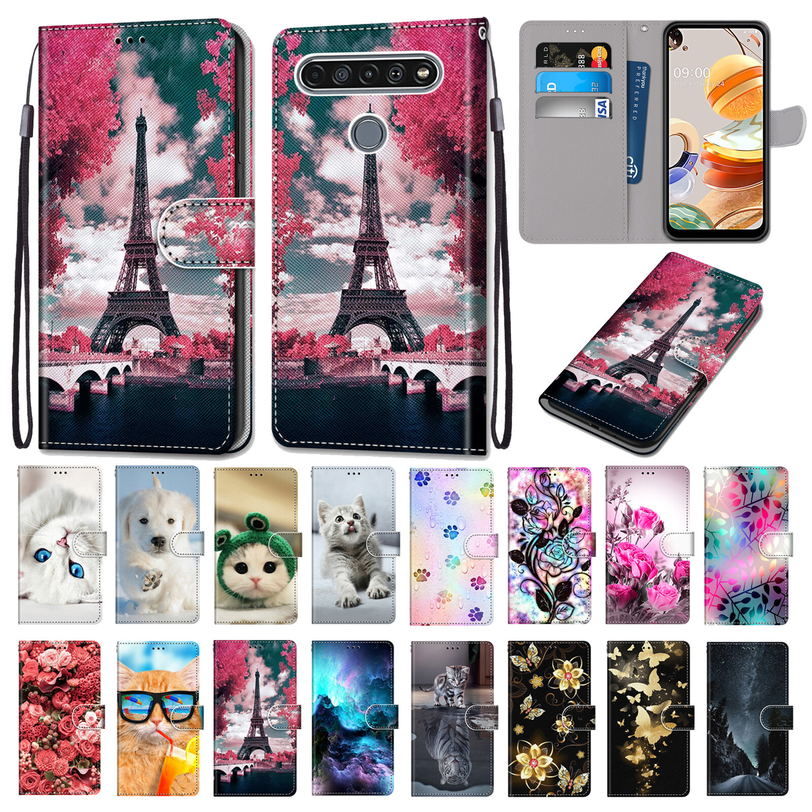 For Xiaomi Redmi 13C 4G/Poco C65 Leather Wallet Phone Case Cover Protector