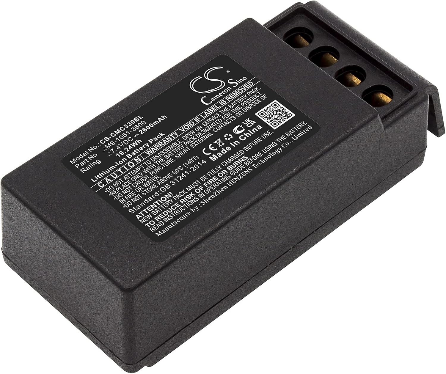 2600mAh 3.7v New replacement battery For Zebra Scanner MC3300 MC330M BT-000338
