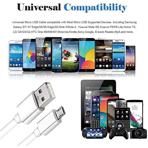 3/6ft Micro USB Fast Charging Cable Cord For Samsung Android Phone Charger Lot