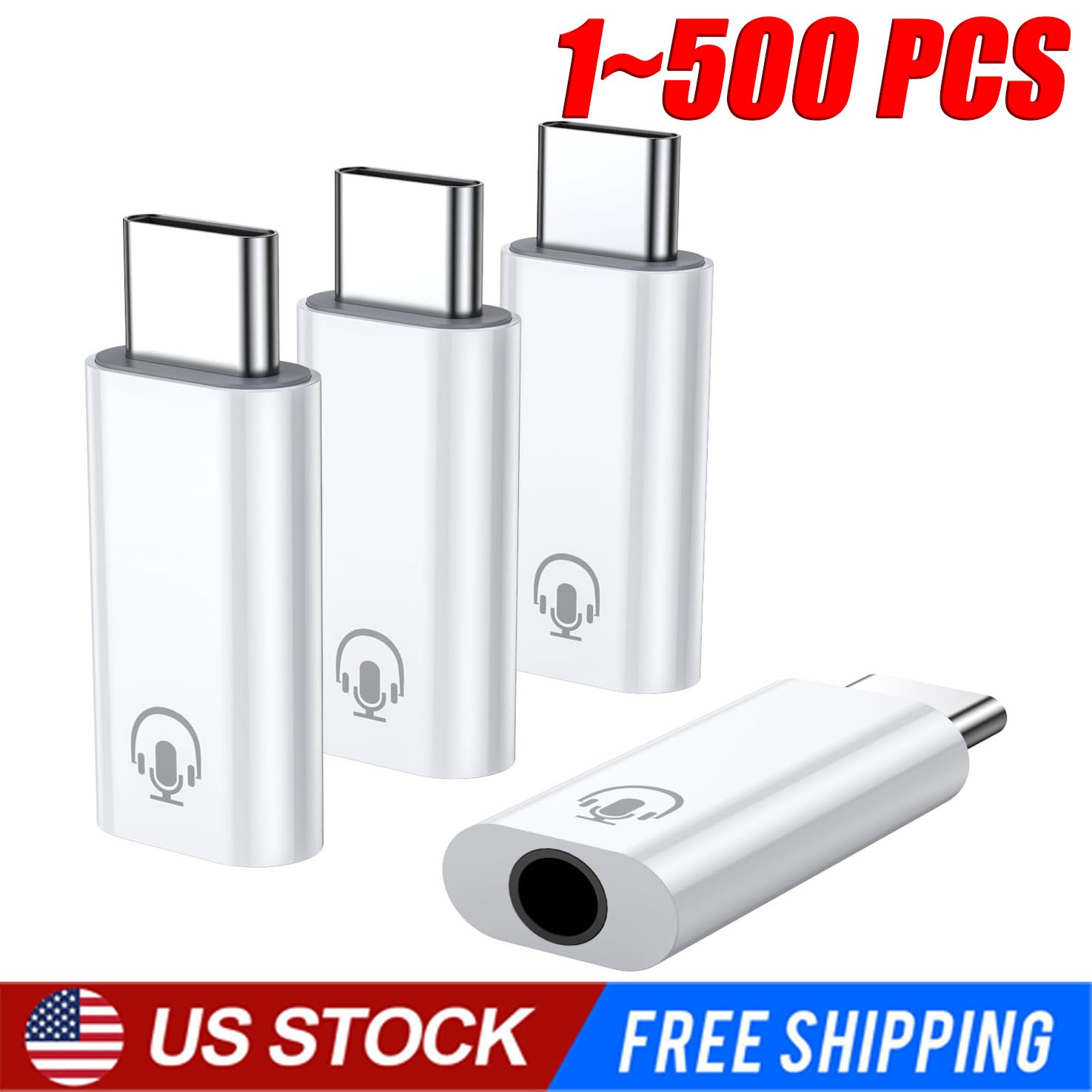 USB-C Type C Adapter Port to 3.5MM Aux Audio Jack Earphone Headphone Car Lot