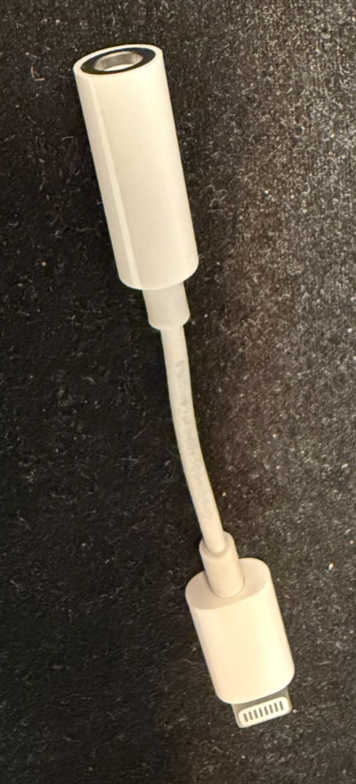 Genuine OEM Apple Lightning to Headphone 3.5mm Jack Adapter – White MMX62AM/A