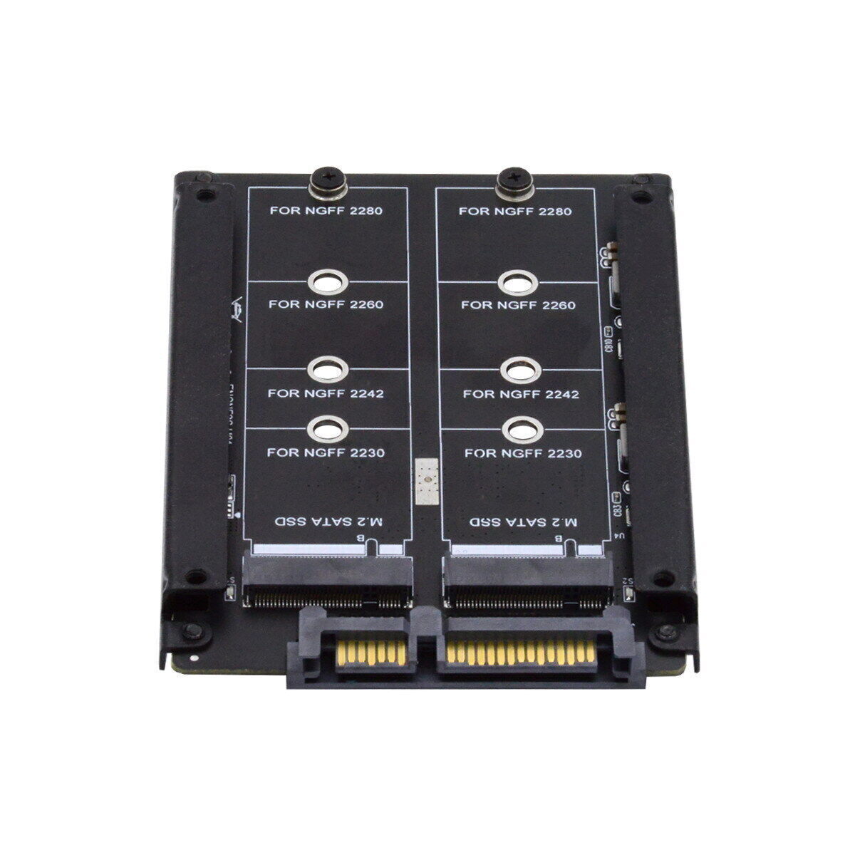 NFHK 2.5inch SATA HDD Disk Drive to Dual NGFF B+M Key M.2 SSD Card JBOD