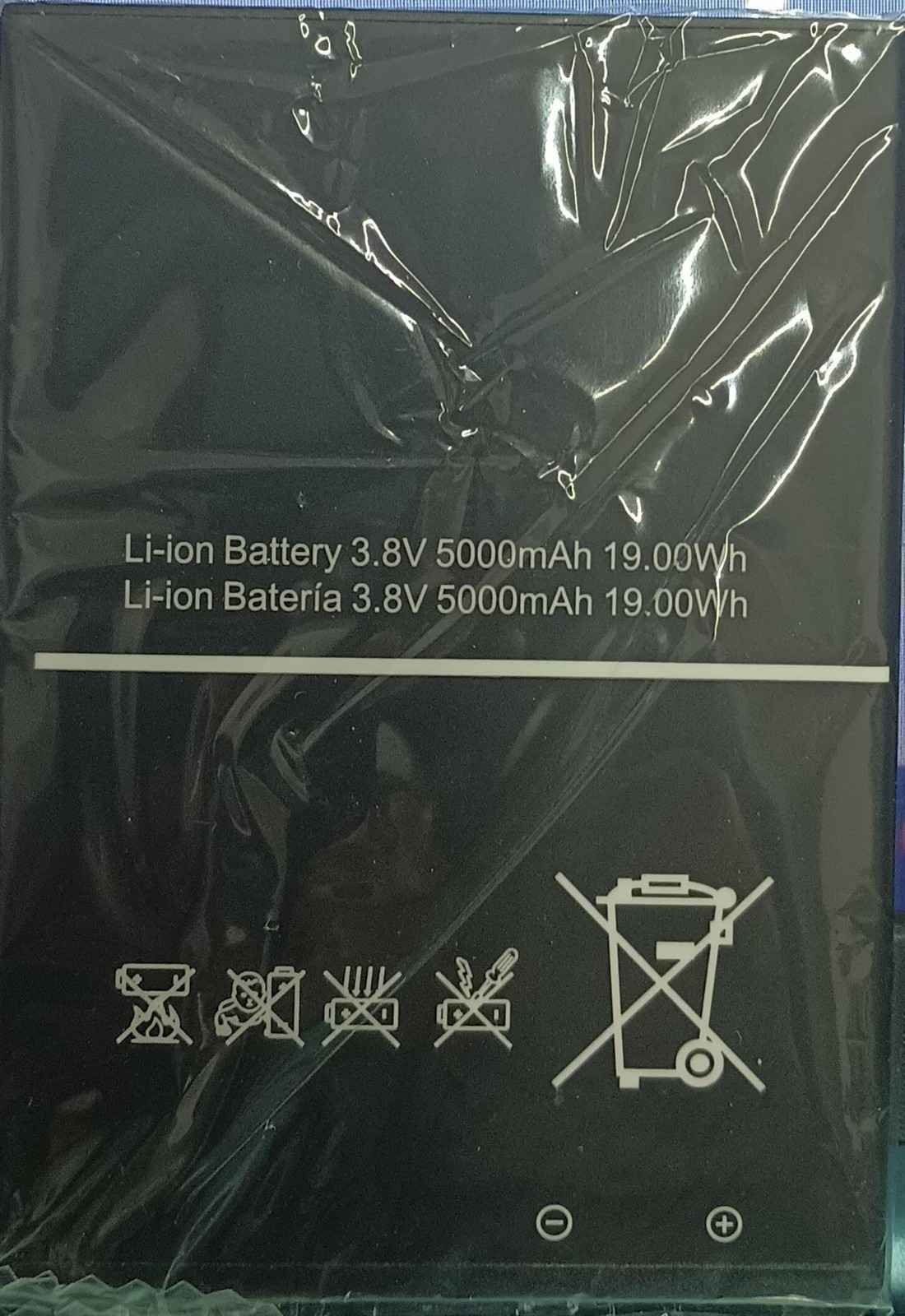 Li-ion Batter 3.8V 5000mAh 19.00 wh