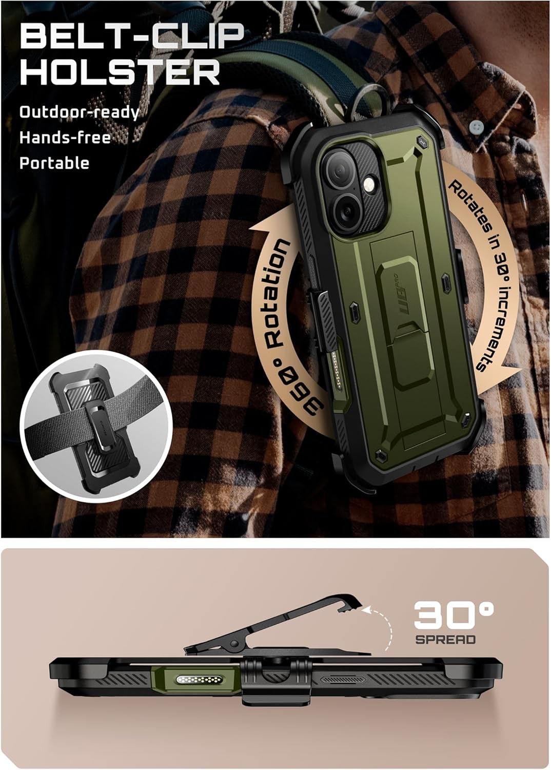 SUPCASE UBPro Military-Grade Protection Case for iPhone 17 6.3″ Shockproof Cover