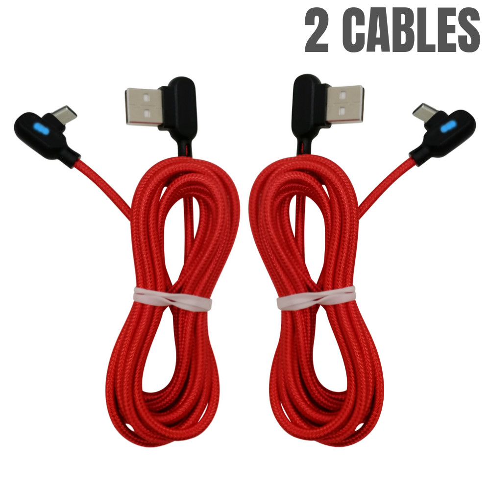 3Ft/6Ft 90 Degree USB C Fast Charger Cable Type C Cord For Samsung iPhone 15/16