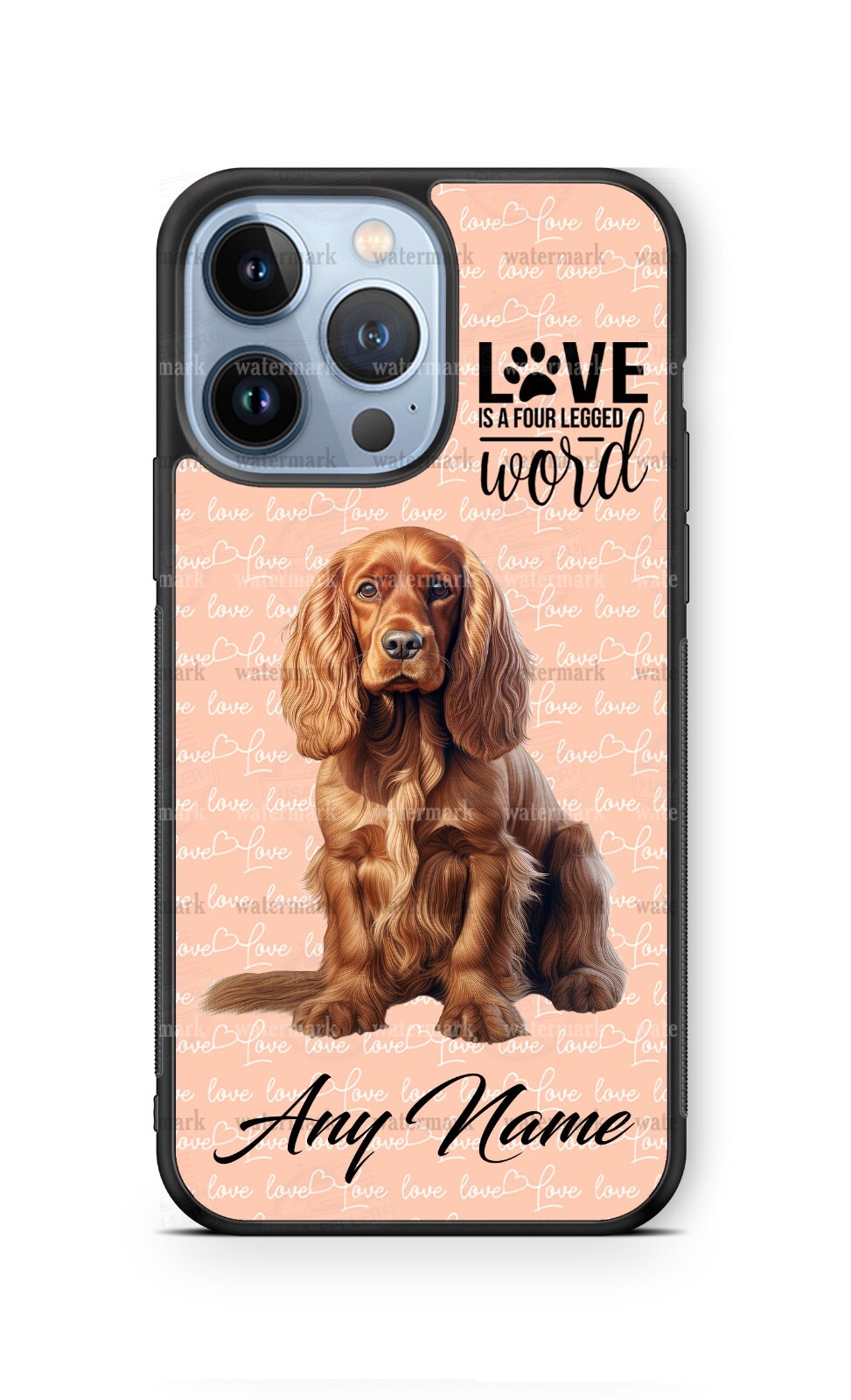 Personalized English Cocker Spaniel Custom Pet Dog Phone Case Cover fits iPhone