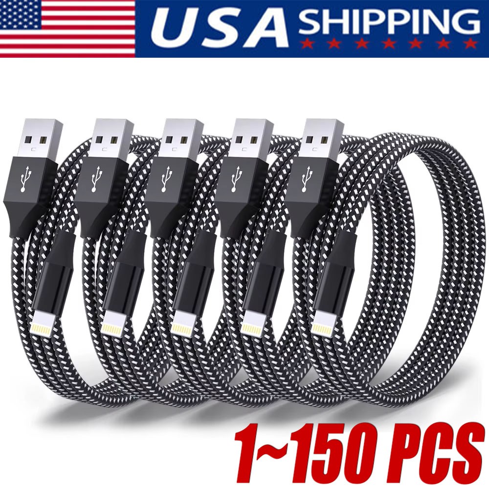 Fast Charger Cable Heavy Duty For iPhone 14 12 11 X XR 8 Charging Cord Wholesale