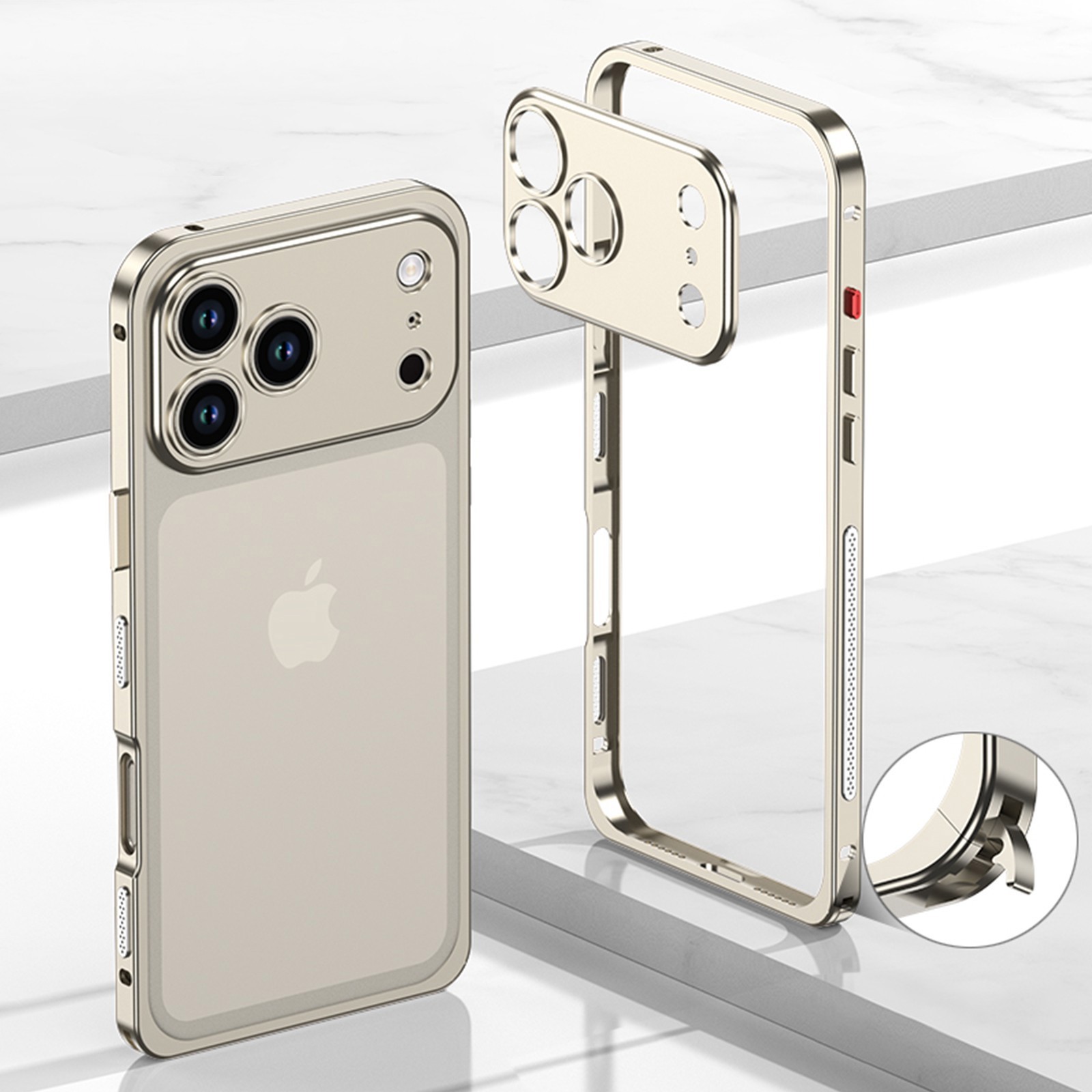 For iPhone 17 Pro Max/17 Air/17 Pro/17 Metal Bumper frame Case + Lens Protection