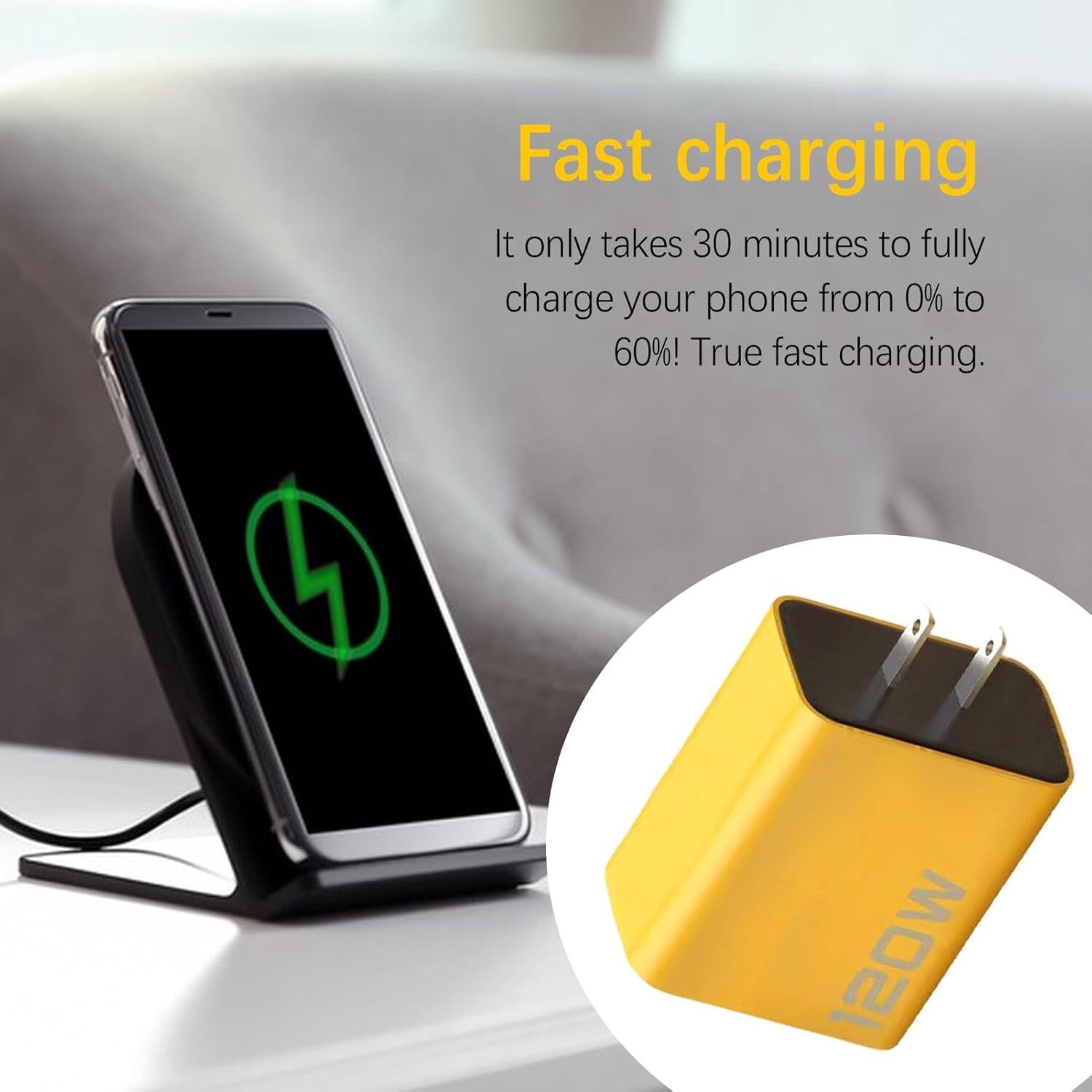 120W 4-Port USB C Fast Wall Charger Block All Cell Phone 17 15 16 11 X iPad