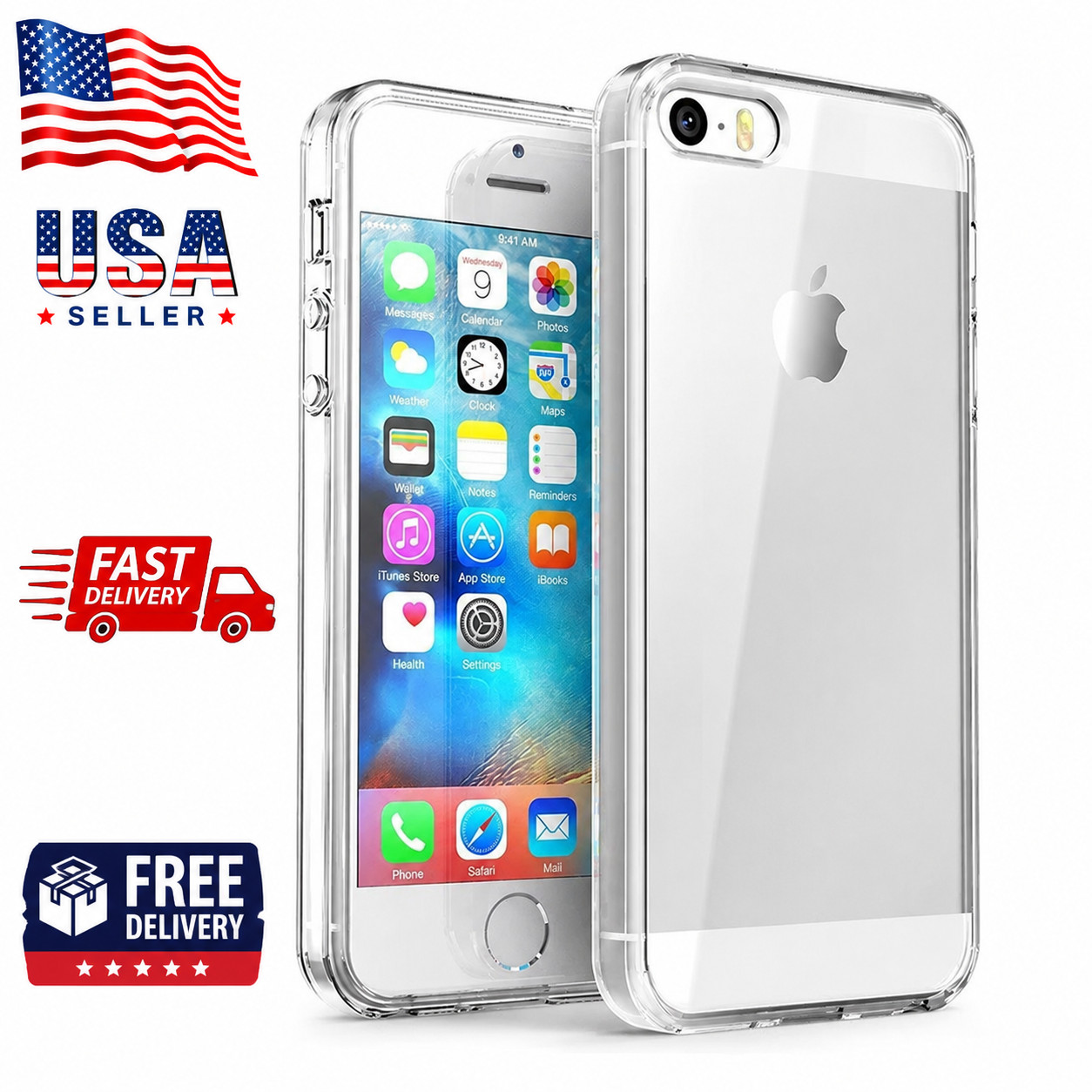 Clear TPU Silicone Case For iPhone SE 2022 2020 8 7 6 6S Plus 5S SE Soft Cover