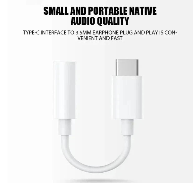 USB-C Type C to 3.5mm AUX Headphone Jack Adapter For iPhone 16/17/Android Phone