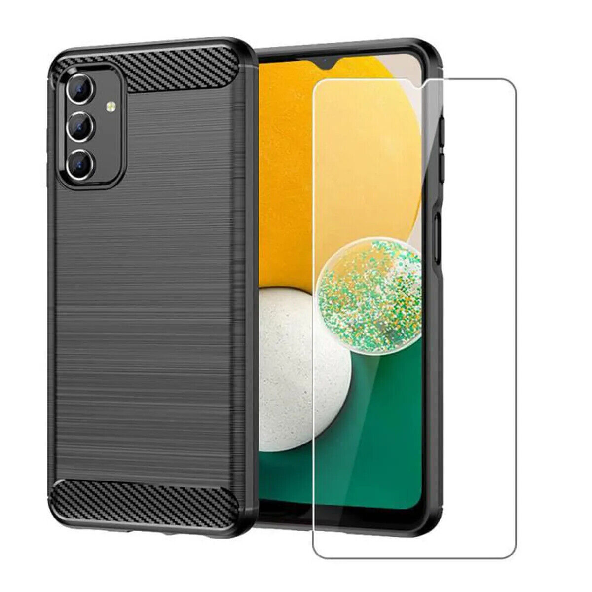 HOT For Samsung Galaxy A73 A54 A55 5G A15 A23 A22 Slim Case Cover+Tempered Glass