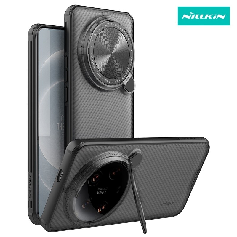 Nillkin Clear Camera lens Stand shockproof TPU+PC Back case For Xiaomi 14 Ultra