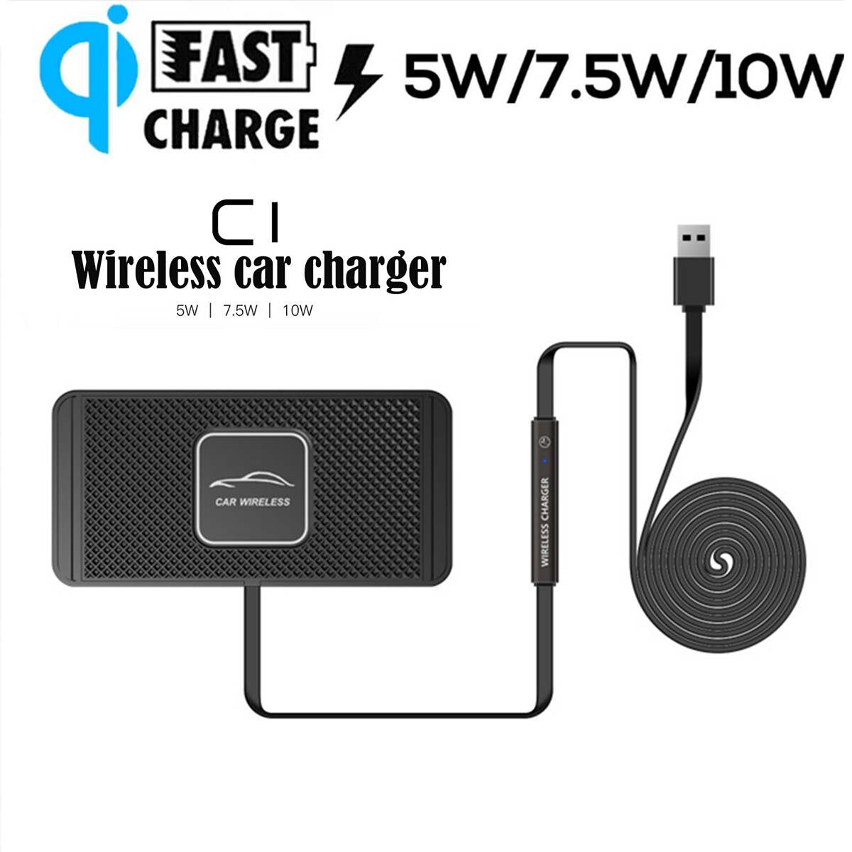 Wireless Car Charger 5W 7.5W 10W Fast Charging Phone Holder For iPhone Hauwei