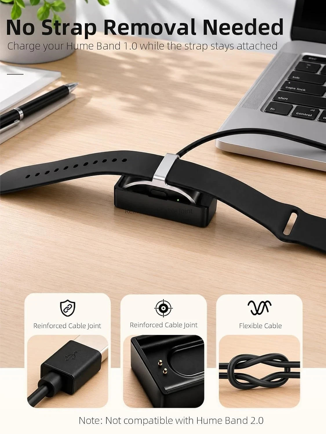 Charger Compatible with Hume Band 1.0, USB-A Replacement Charging Dock with 3.3F