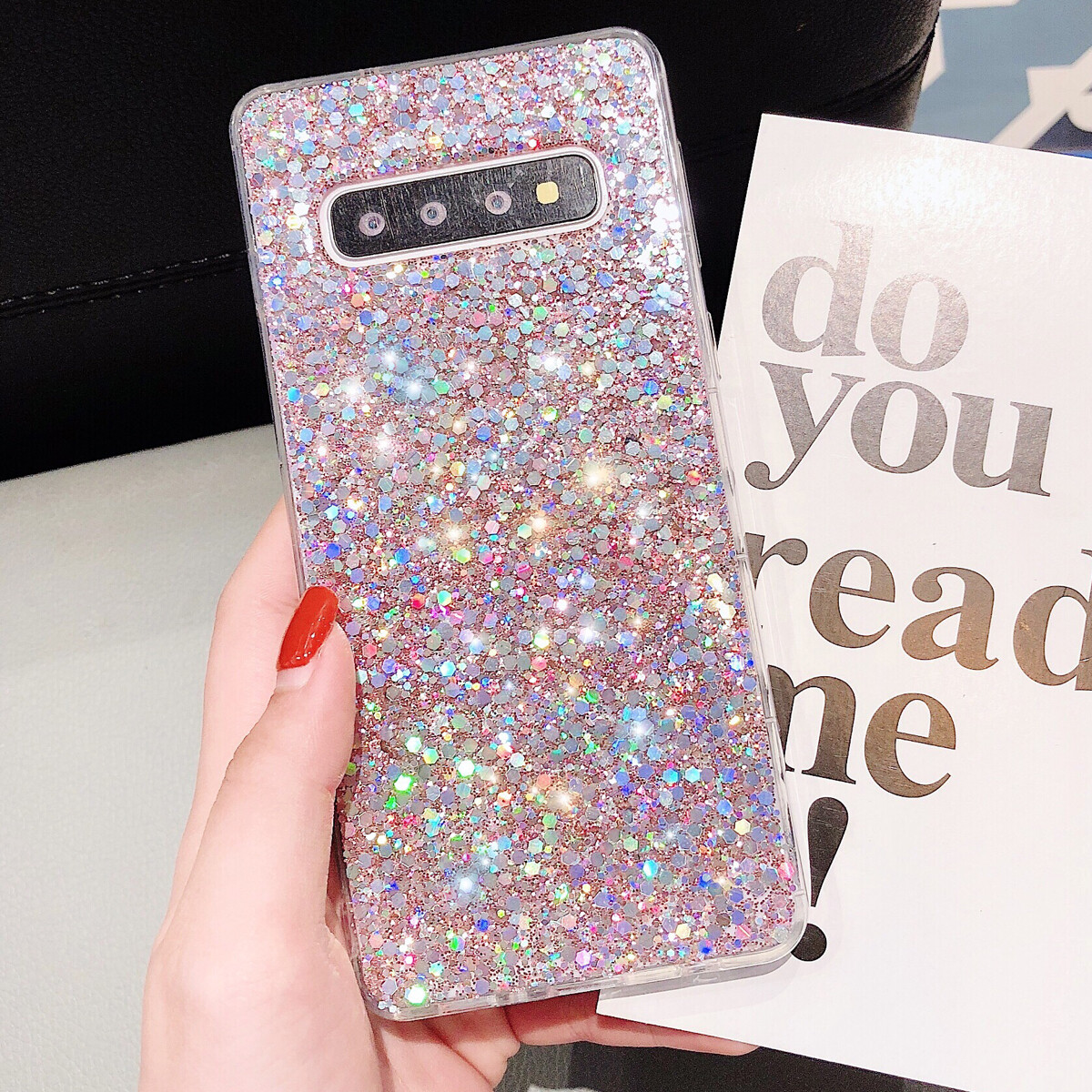 For Samsung Galaxy S22 S21 S20 Note 20 S20 Fashion Bling Glitter Cute Case Cover