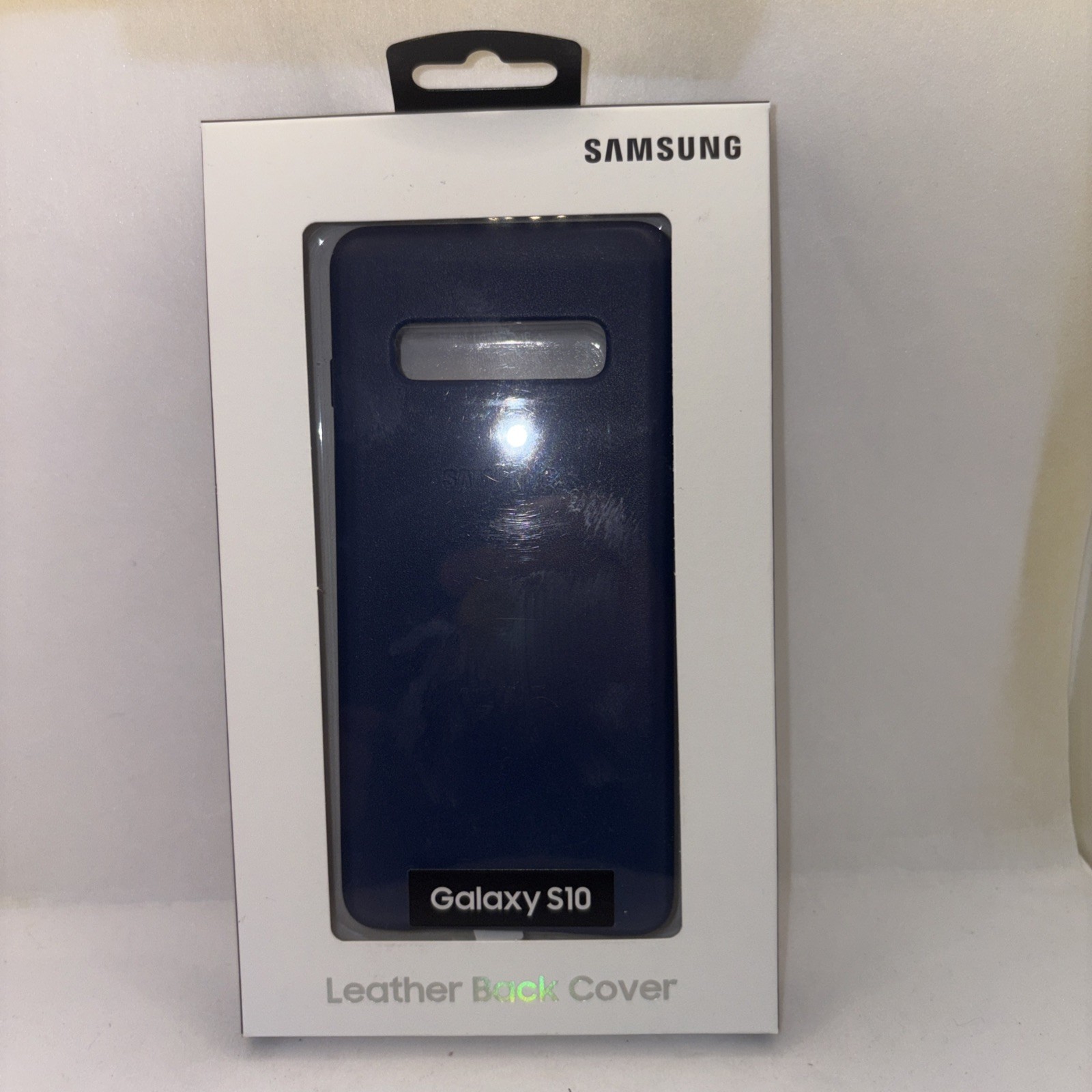 Original Samsung S10 Leather Back Case EF-VG973 navy Blue