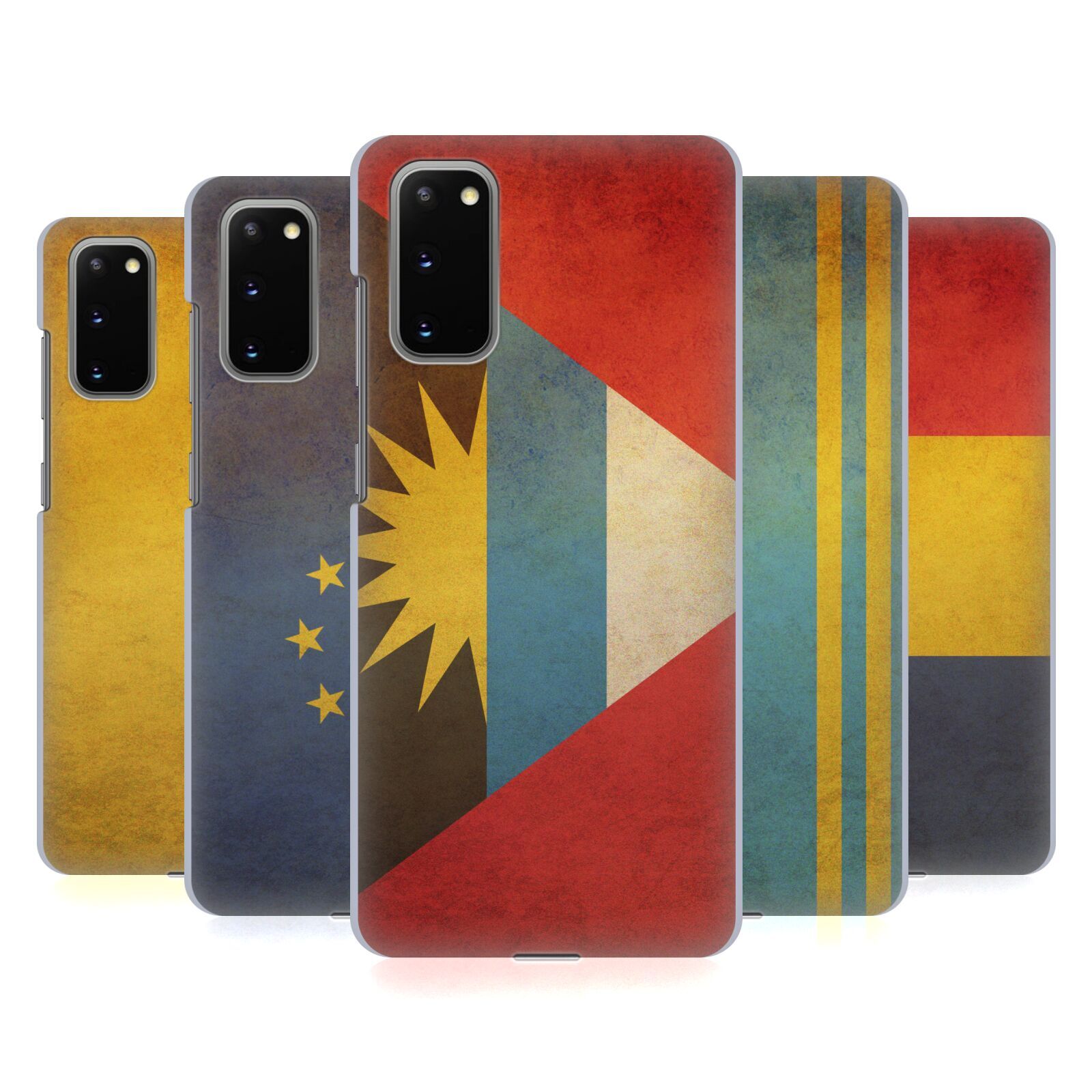 HEAD CASE DESIGNS VINTAGE FLAGS SET 5 HARD BACK CASE FOR SAMSUNG PHONES 1