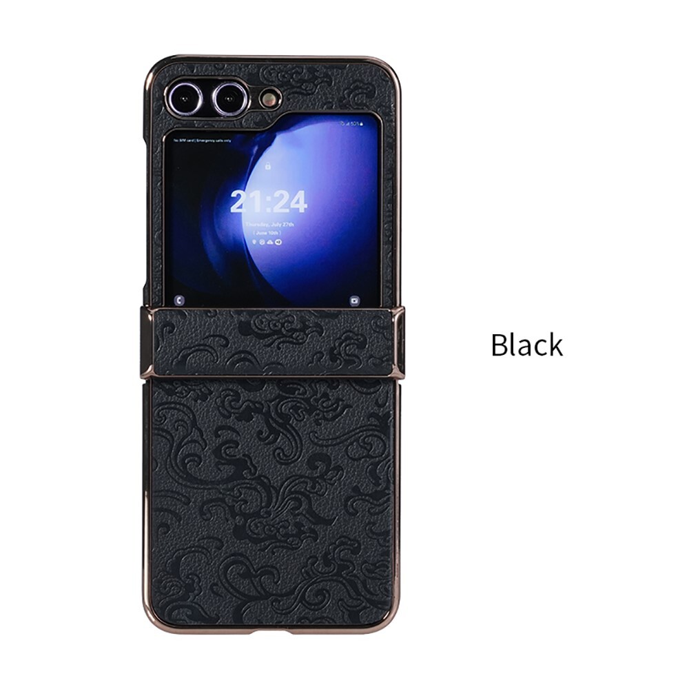 Electroplate PU Leather Hard PC Cover Case for Samsung Galaxy Z Flip 6 F741U USA