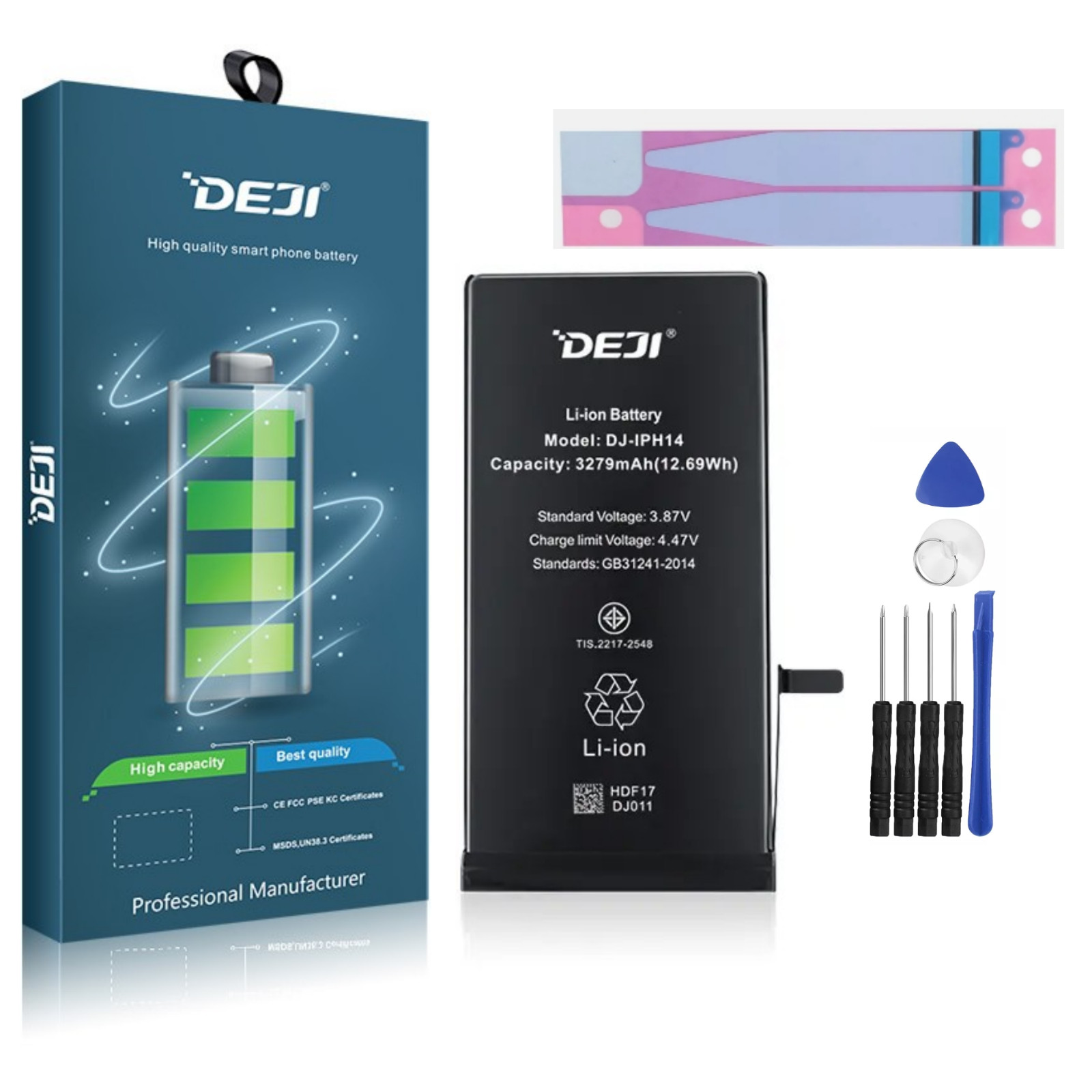 New OEM DEJI battery for Apple iPhone 14, 14 Plus, 14 PRO, 14 PRO MAX