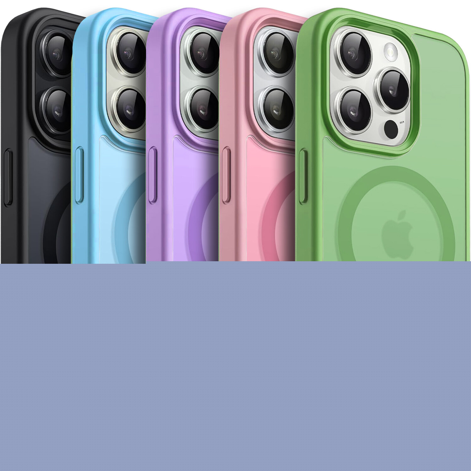 For iPhone 16 Pro Max/16 Pro/15 Plus/Case Phone Cover Shockproof + Screen Glass