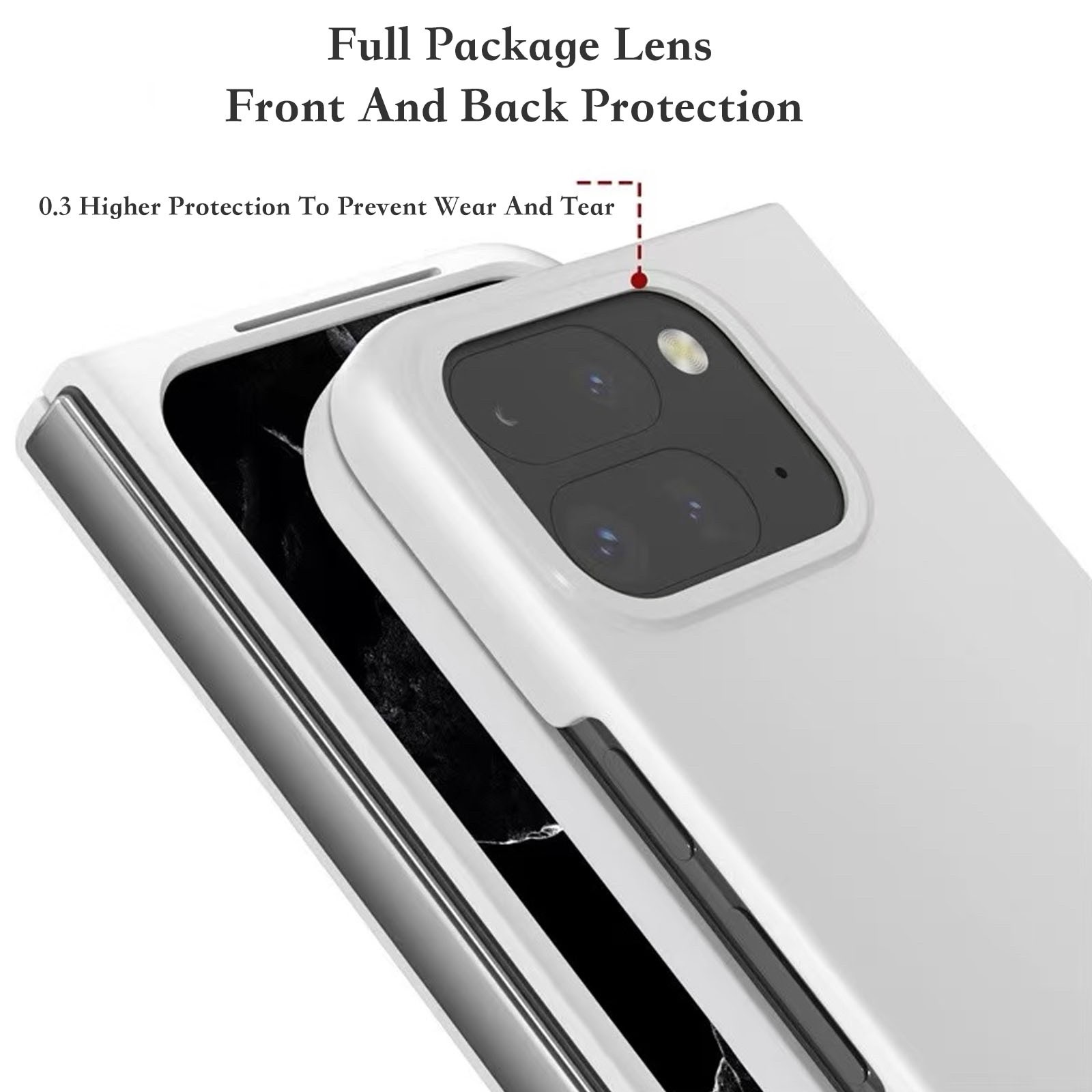 Case for Google Pixel 9 / 10 Pro Fold, Smooth Hard PC Case Plain Simple Cover
