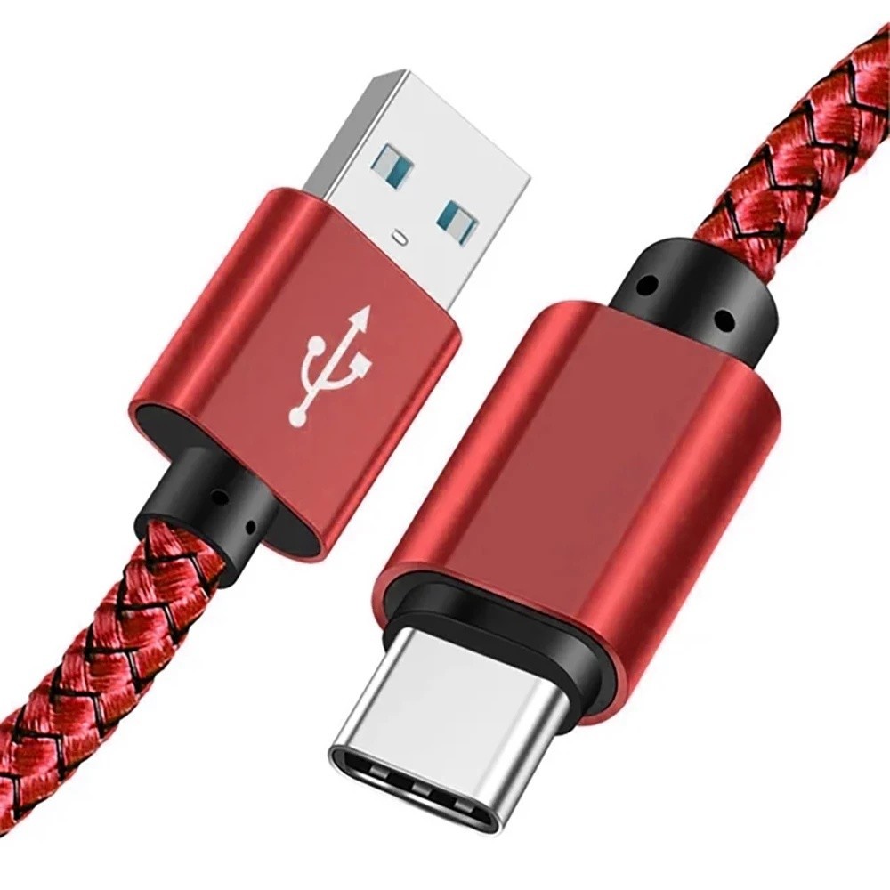 Braided USB to Type-C Fast Charging Data SYNC Charger Cable Cord 3FT{1 M} Lot