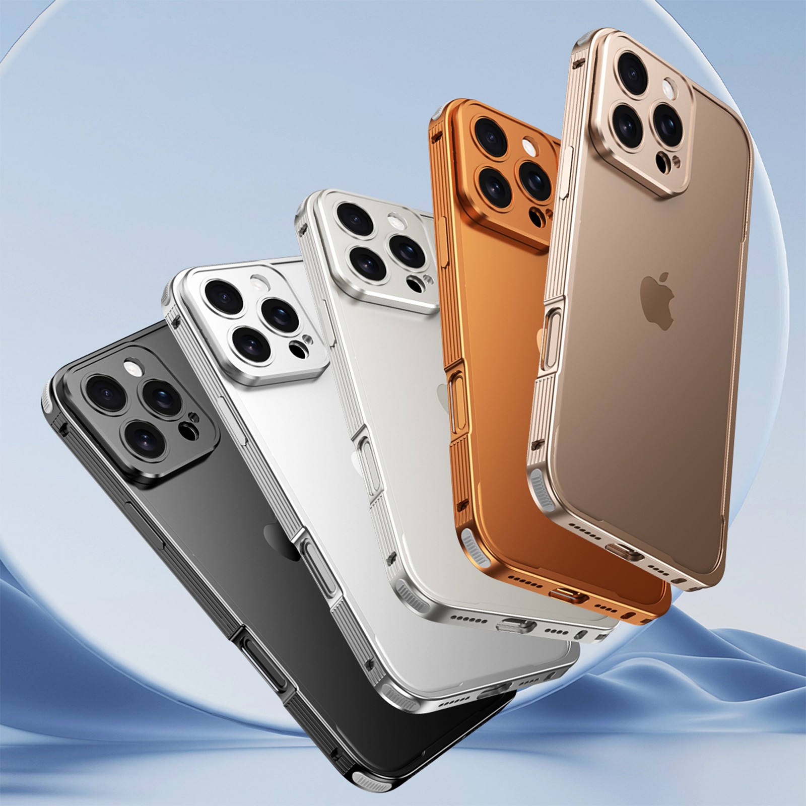 For iPhone 17 Pro Max 16 16e 15 14 13 Metal Bumper Case Shockproof Frame Cover