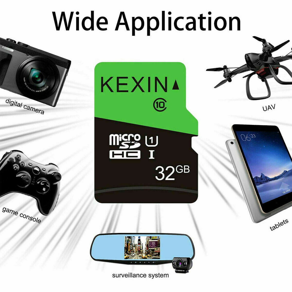 KEXIN 32GB Micro SD Card 3Pack C10 UHS-I U1 SDHC Memory Card TF Cards Storage