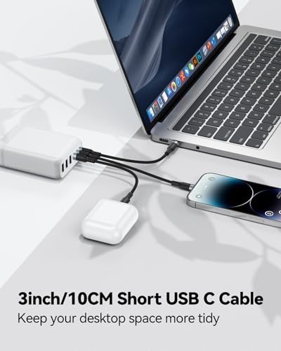 Short USB C to USB C Cable 3 inch, 60W PD Fast Charging TypeC Cord, USBC 2.0 …