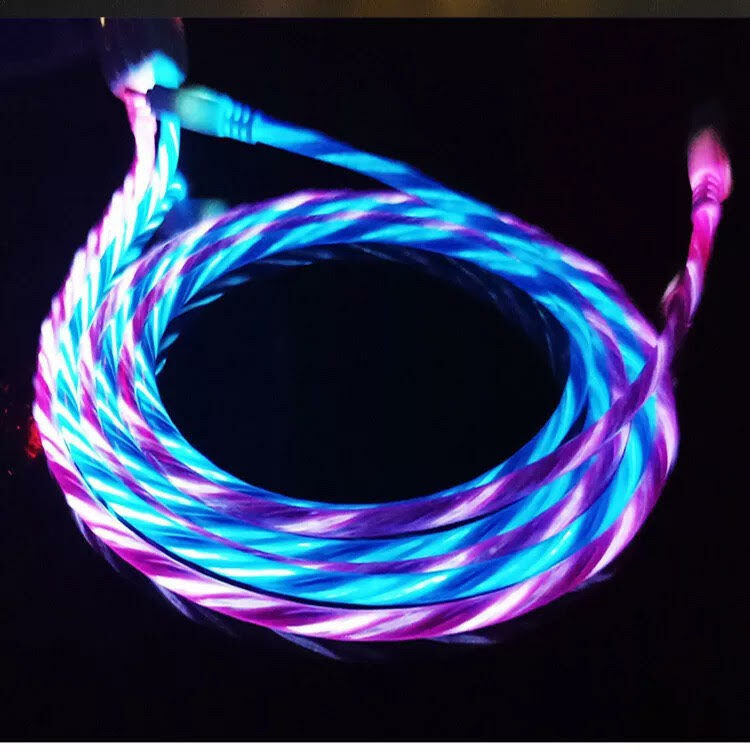 3Ft/6Ft LED Flashing Light-up Charging Cable iPhone 12 11 Pro XR XS MAX 8 7 Plus