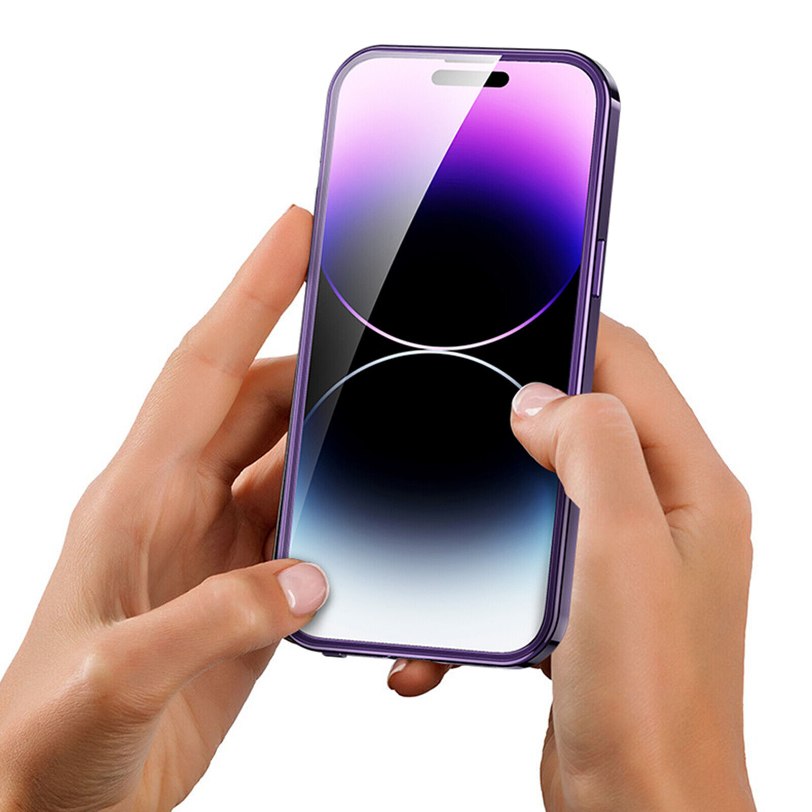 For iPhone 15 14 13 12 Pro Max Shockproof Slim Phone Case with Screen Protector
