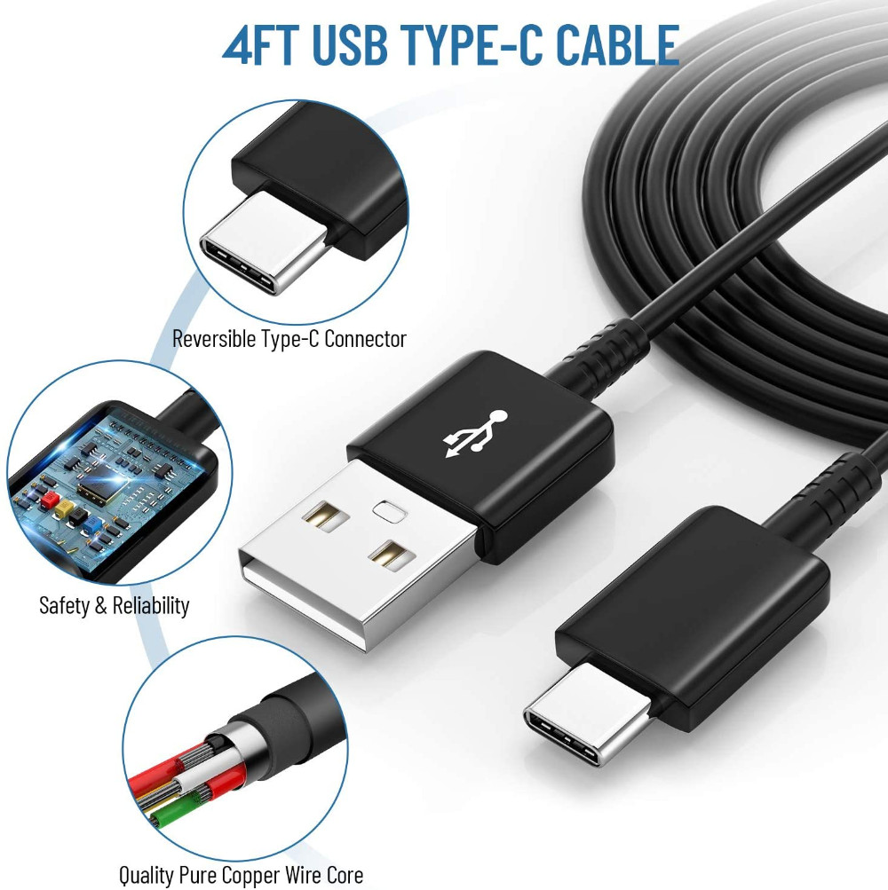 For Samsung Galaxy Android Fast Wall Charger Adapter with Type-C Data Cable Lot
