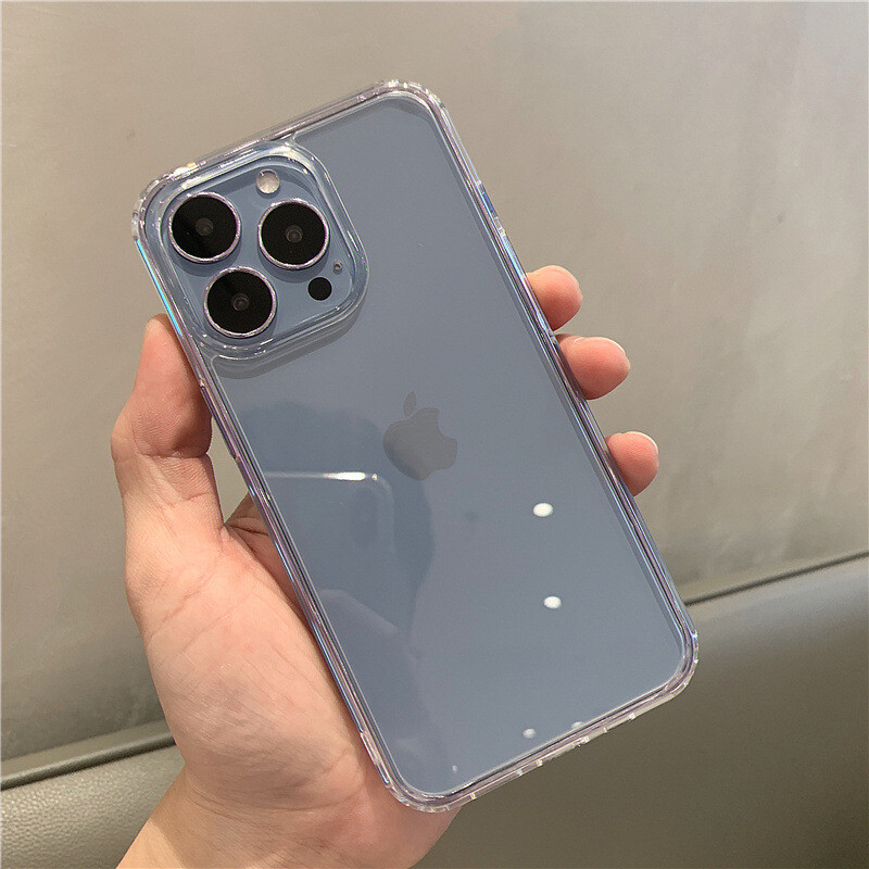 For iPhone 15 14 13 12 11 Pro Max Mini Soft Silicone Clear Cover Shockproof Case