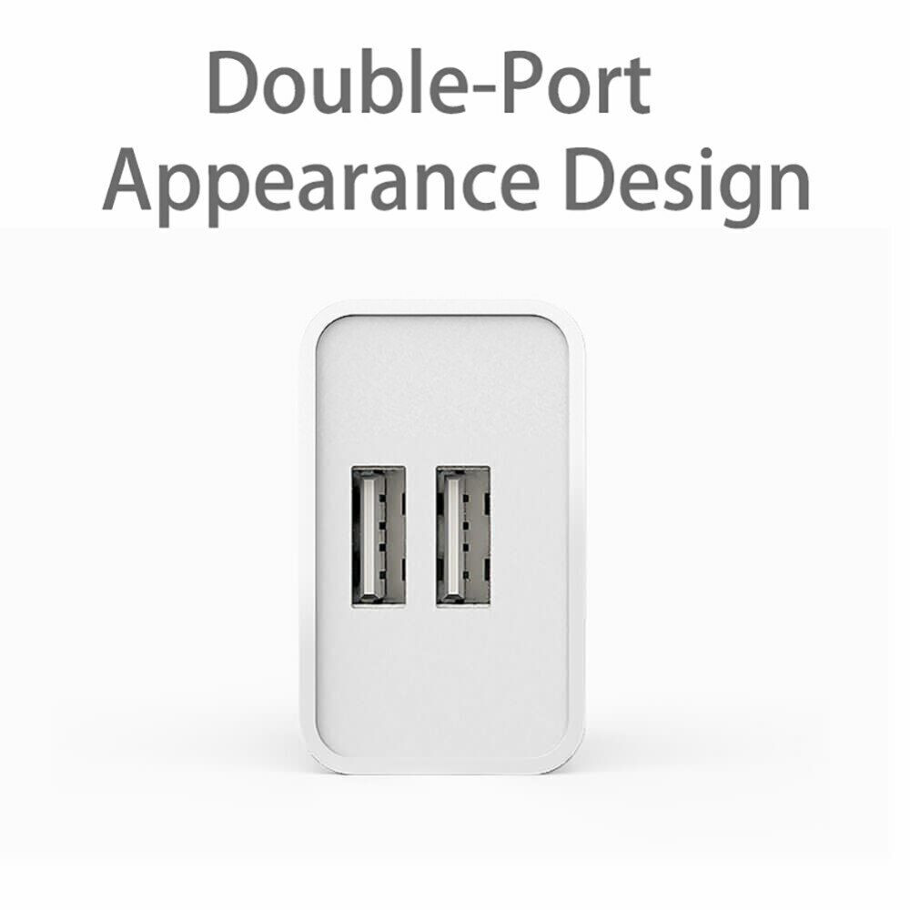 5V 2A Double USB A Wall Adapter AC to DC 10W Charger Cube For iPhone Samsung Lot