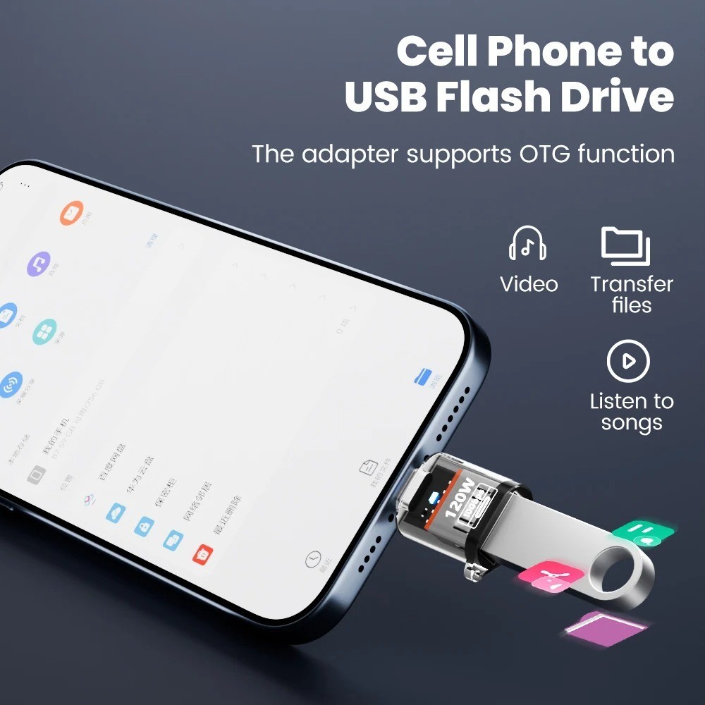USB-C 3.2 Male to USB A Female Adapter Converter OTG Type C Android Phone